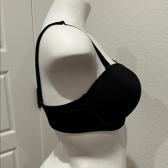 PINK Victoria's Secret Elegant Black Push Up Bra with Adjustable Straps - Picture 3 of 8